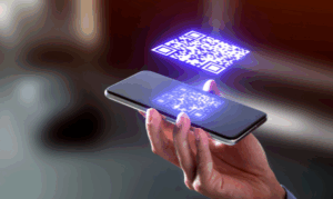 purple qr code